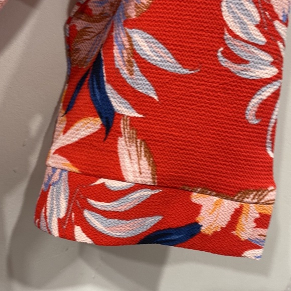 Vero Moda Bali 3/4 Sleeve Kimono Wrap Top Red Floral size S - Picture 4 of 13